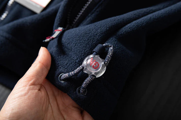 Double-Layer Fleece Hooded Jacket – Warm Zip-Up Outdoor Winter Coat