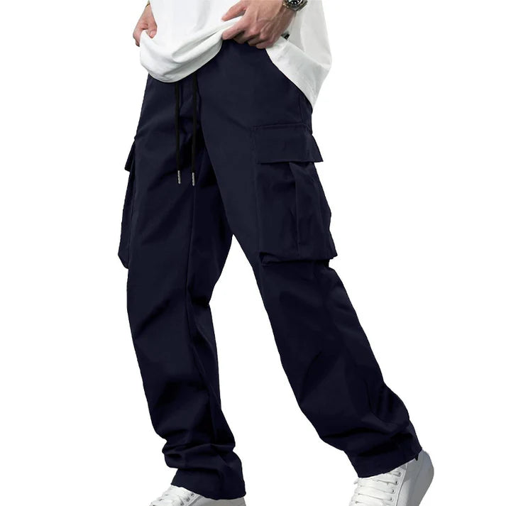Men’s Cargo Pants – Casual Drawstring Utility Trousers
