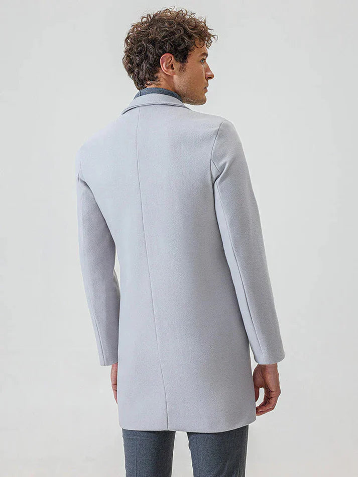 Men’s Classic Solid Color Jacket – Single Button Tailored Daily Wear Coat