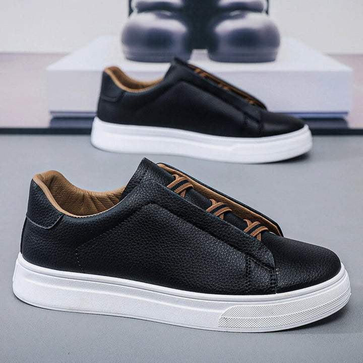 Leather Sneakers – Minimalist Low-Top Casual Shoes for Everyday Comfort