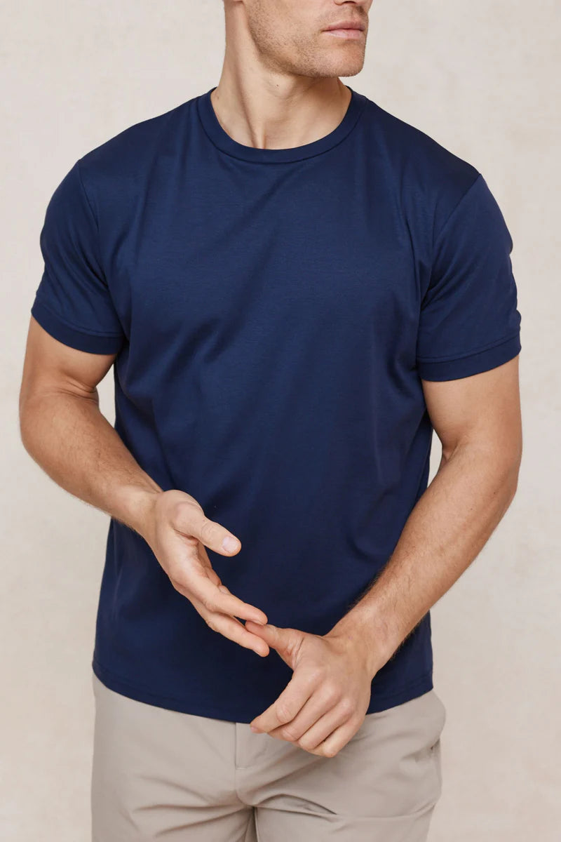 Mercerised T-Shirt – Clean Crew Neck Everyday Tee