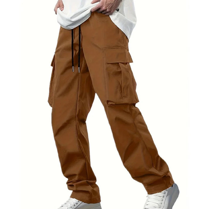 Men’s Cargo Pants – Casual Drawstring Utility Trousers