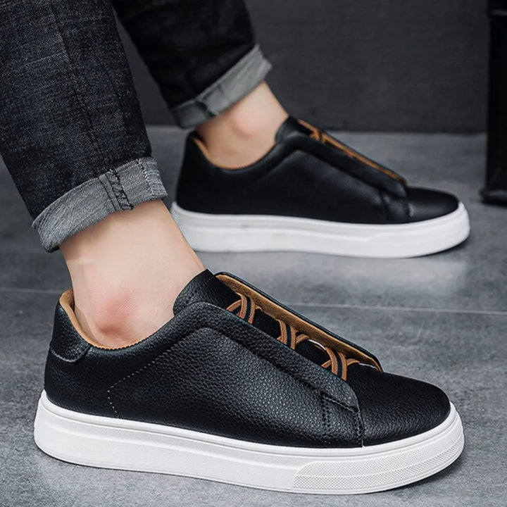 Leather Sneakers – Minimalist Low-Top Casual Shoes for Everyday Comfort