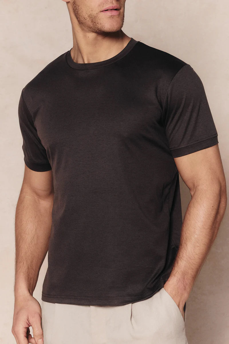 Mercerised T-Shirt – Clean Crew Neck Everyday Tee