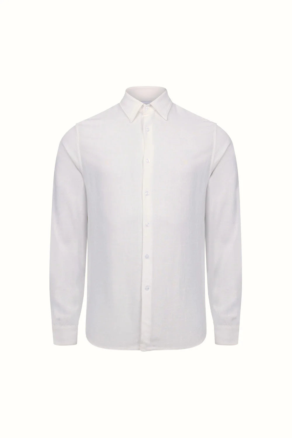 Linen Classic Collar Shirt – Long Sleeve Button-Up Style