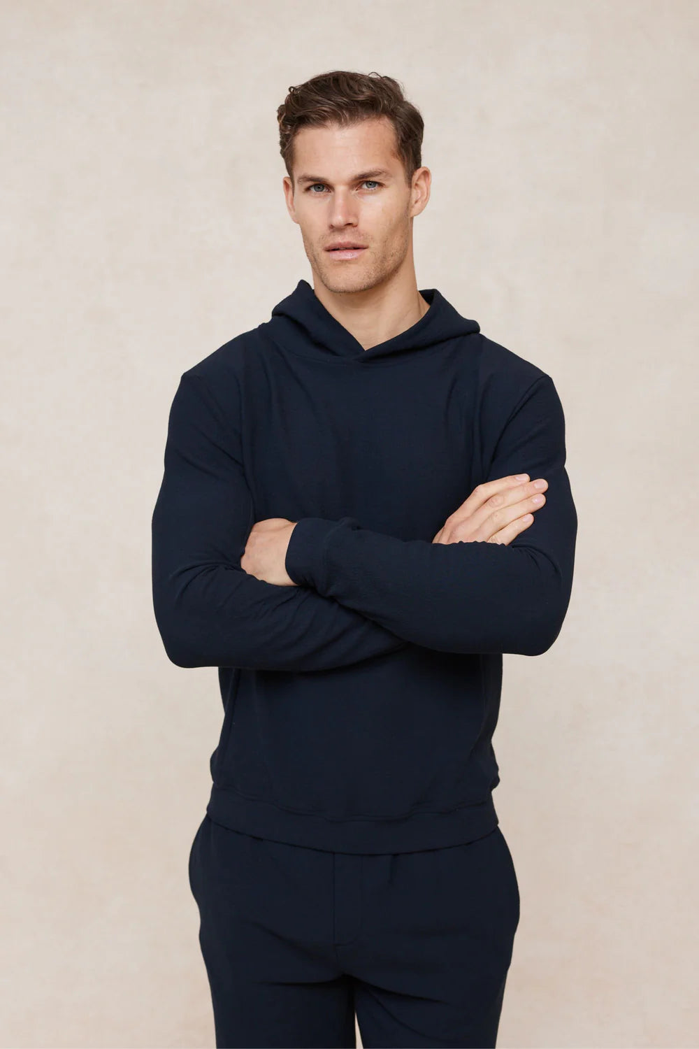 Zarco Crinkled Jersey Hoodie – Modern Lightweight Comfort Hoodie