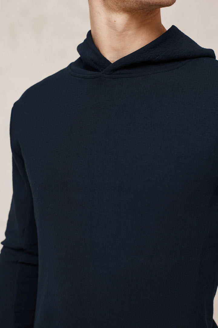 Zarco Crinkled Jersey Hoodie – Modern Lightweight Comfort Hoodie
