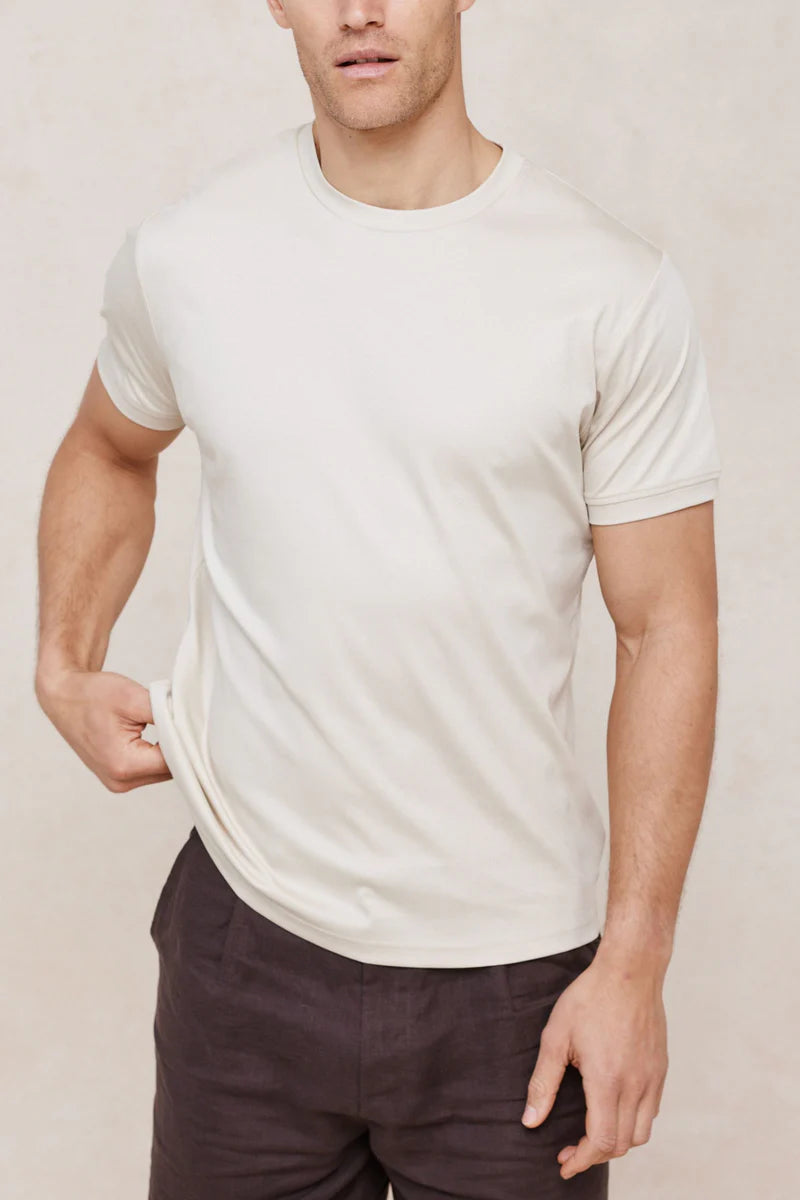 Mercerised T-Shirt – Clean Crew Neck Everyday Tee