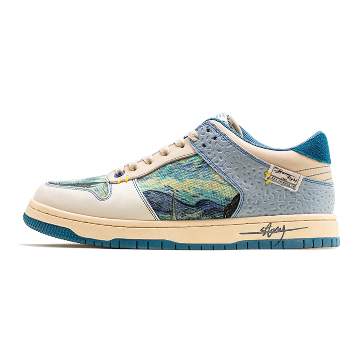 Art Print Sneakers – Starry Canvas Low-Top Shoes