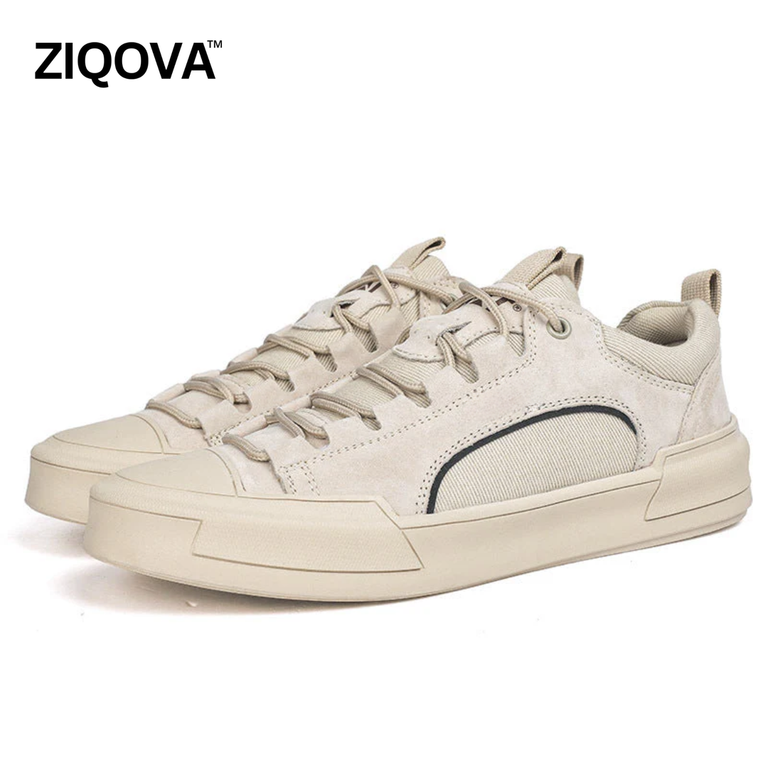 Urban Leather Sneakers – Low-Top Casual Streetwear Shoes