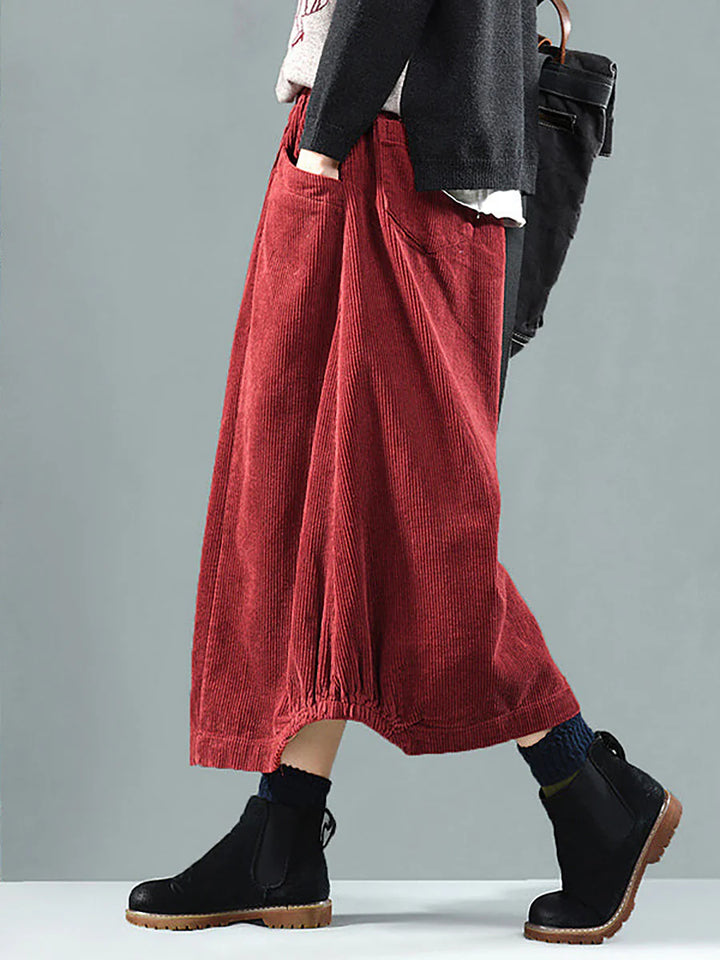 Corduroy Midi Skirt