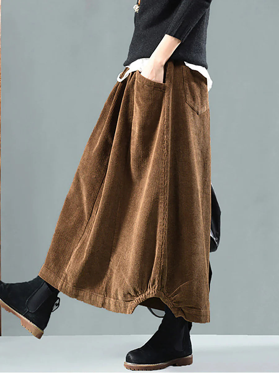 Corduroy Midi Skirt