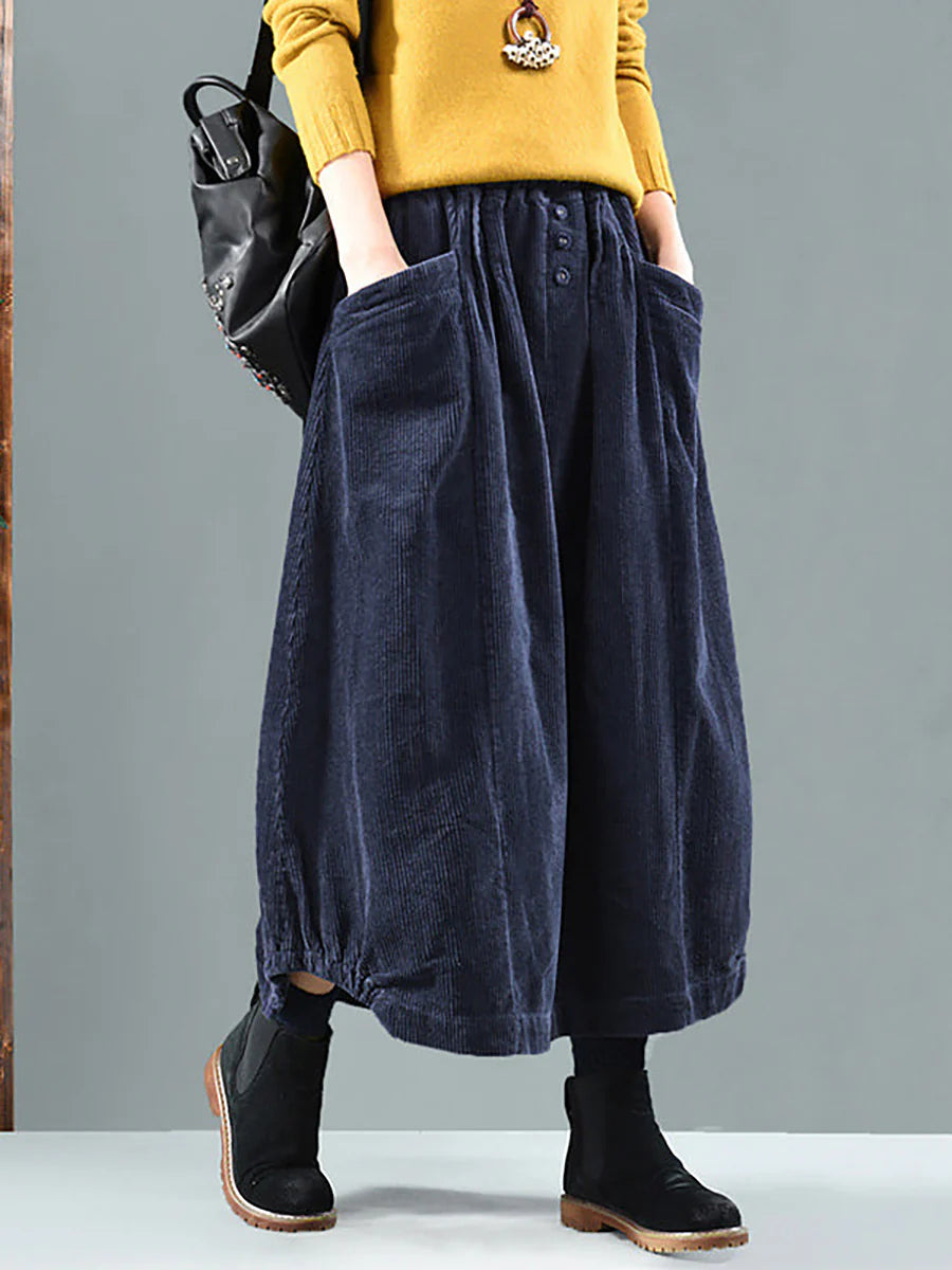 Corduroy Midi Skirt