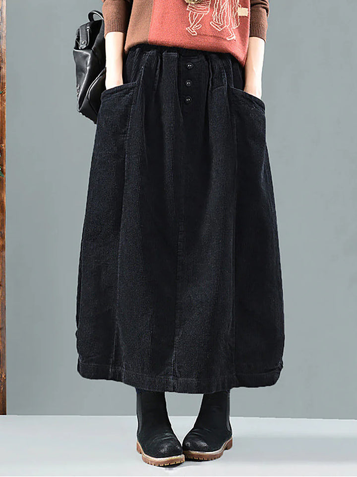Corduroy Midi Skirt