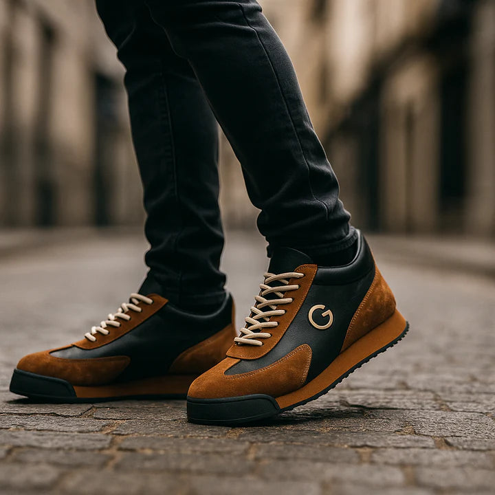 Leather Sneakers – Elegant Low-Top Casual Shoes