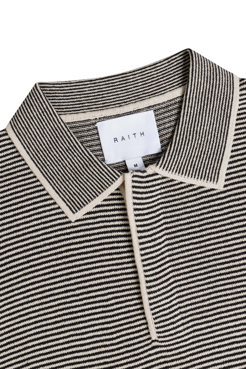 Striped Linen Polo Shirt – Contrast Trim Half Placket Knit Tee