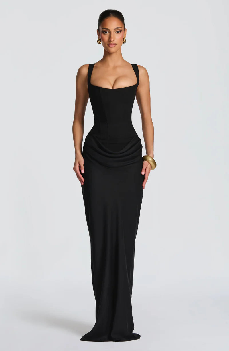 Hourglass Maxi Dress – Figure-Shaping Elegant Silhouette