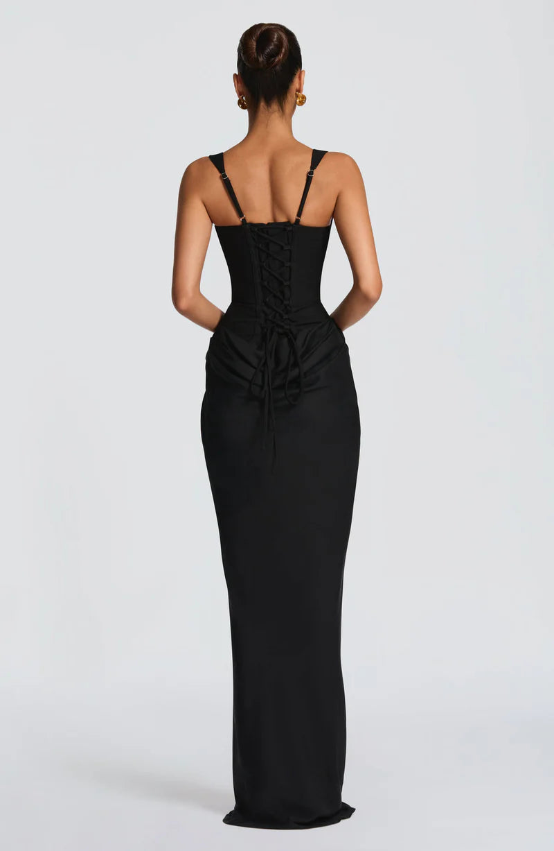 Hourglass Maxi Dress – Figure-Shaping Elegant Silhouette