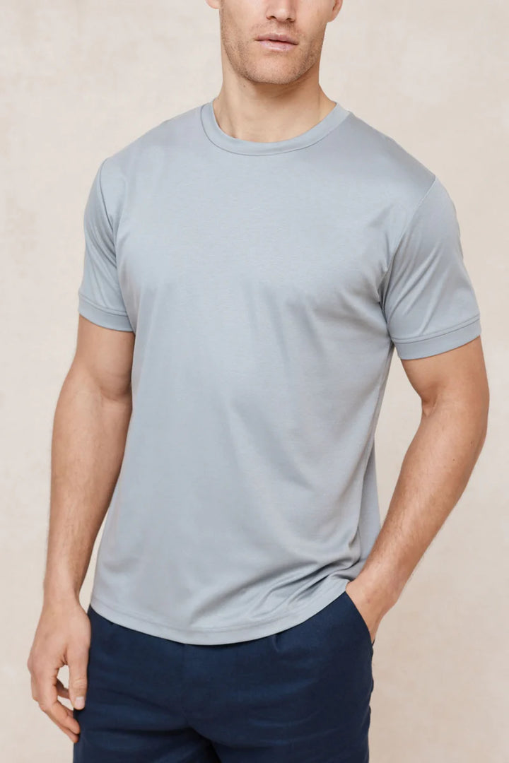 Mercerised T-Shirt – Clean Crew Neck Everyday Tee