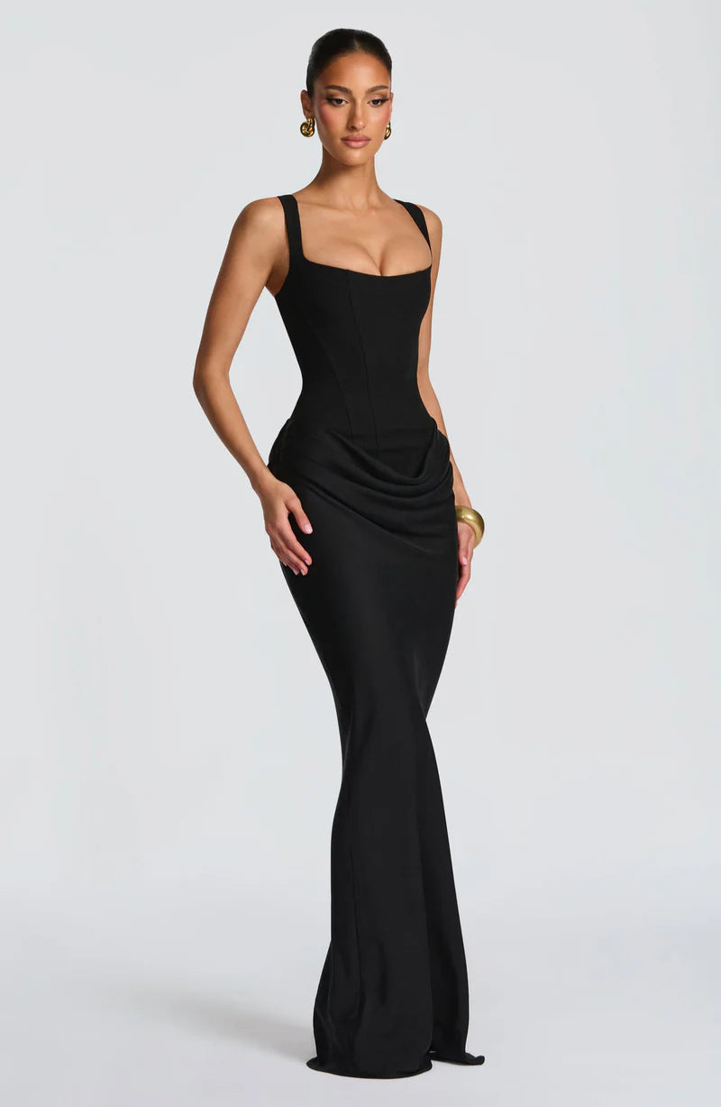 Hourglass Maxi Dress – Figure-Shaping Elegant Silhouette
