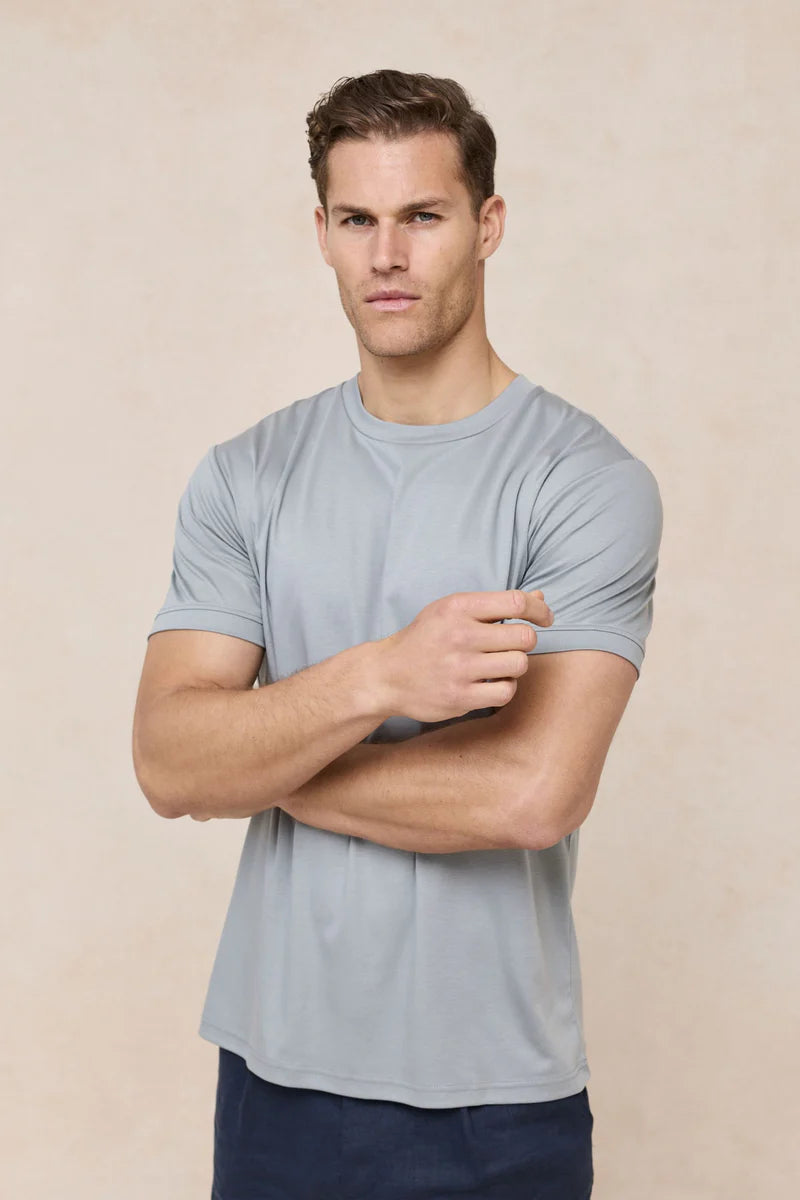 Mercerised T-Shirt – Clean Crew Neck Everyday Tee