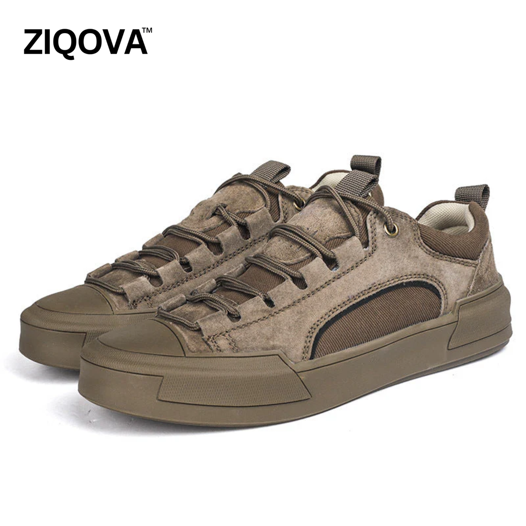 Urban Leather Sneakers – Low-Top Casual Streetwear Shoes