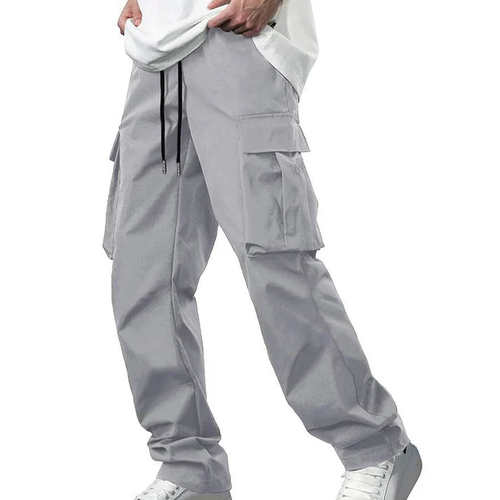 Men’s Cargo Pants – Casual Drawstring Utility Trousers