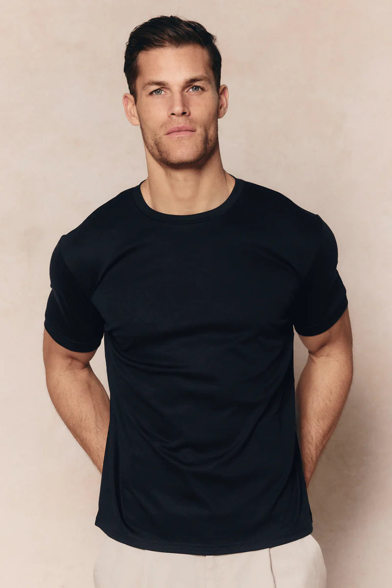 Mercerised T-Shirt – Clean Crew Neck Everyday Tee
