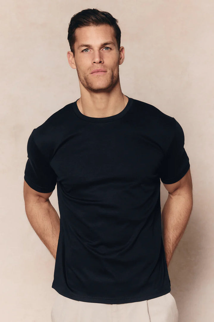 Mercerised T-Shirt – Clean Crew Neck Everyday Tee