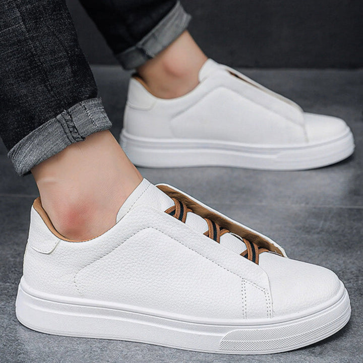 Leather Sneakers – Minimalist Low-Top Casual Shoes for Everyday Comfort