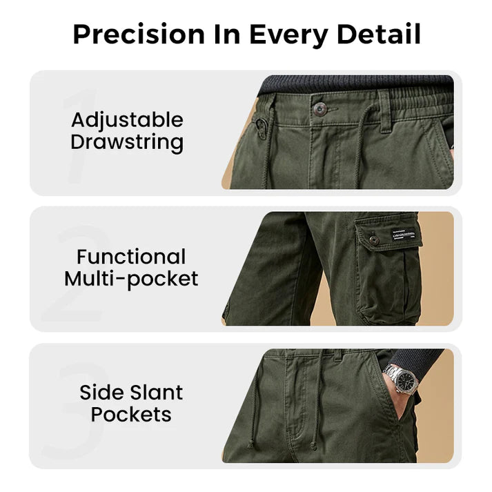 Cotton Cargo Pants – Tactical Multi-Pocket Casual Utility Trousers