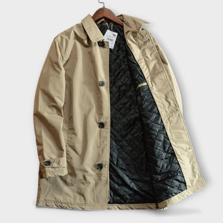 Elegant Trench Coat – Classic Button-Up Outerwear