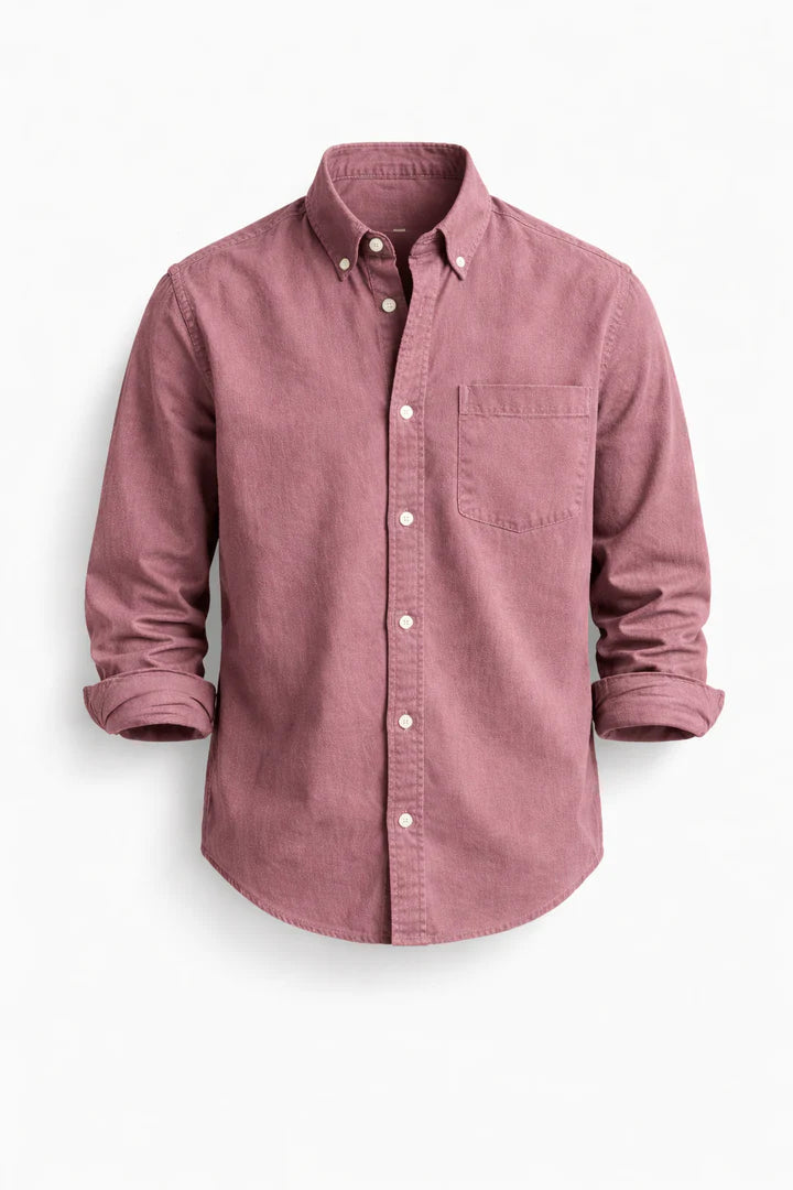 Men’s Button-Up Shirt – Classic Long Sleeve Casual Style