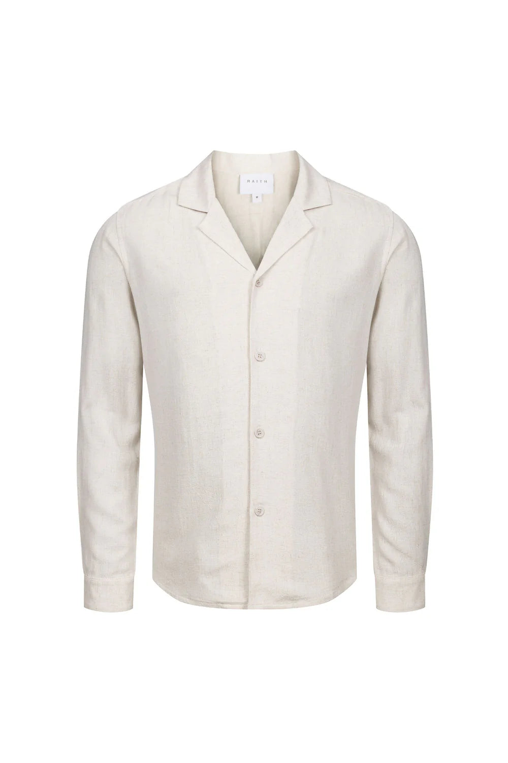 Linen Shirt – Relaxed Long Sleeve Camp Collar Top
