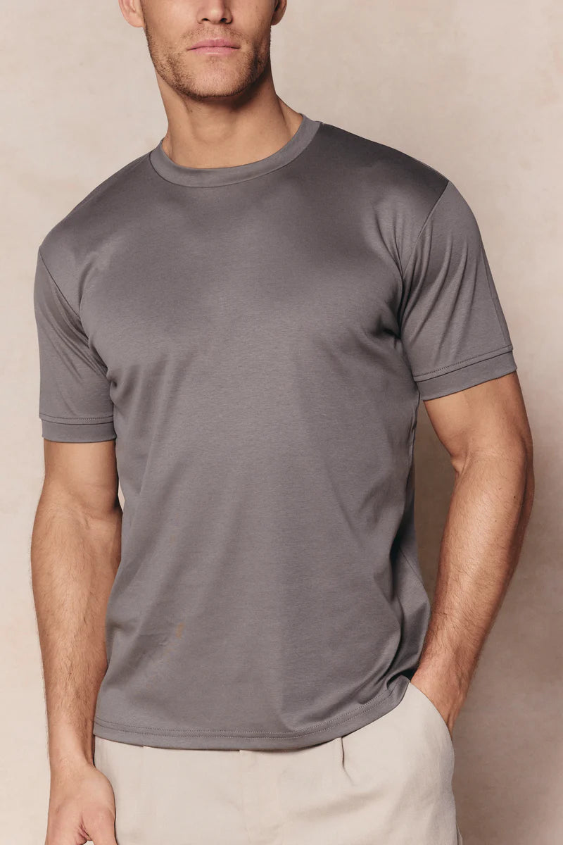 Mercerised T-Shirt – Clean Crew Neck Everyday Tee