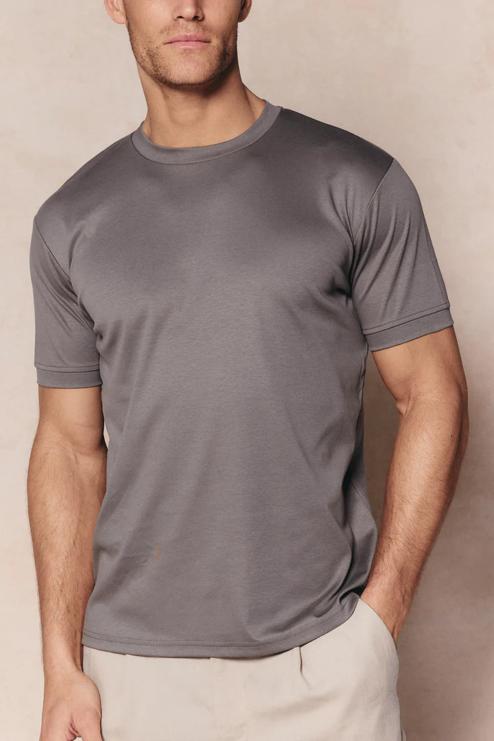 Mercerised T-Shirt – Clean Crew Neck Everyday Tee