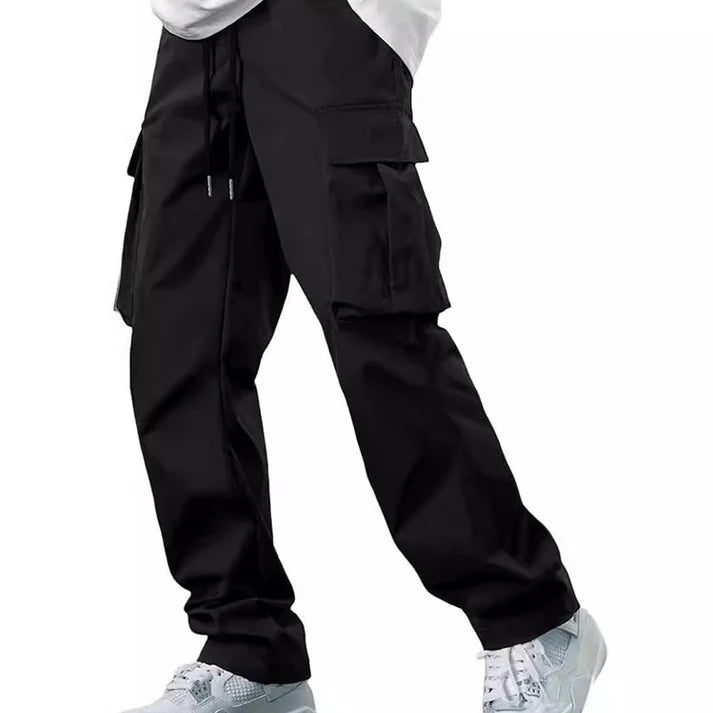 Men’s Cargo Pants – Casual Drawstring Utility Trousers