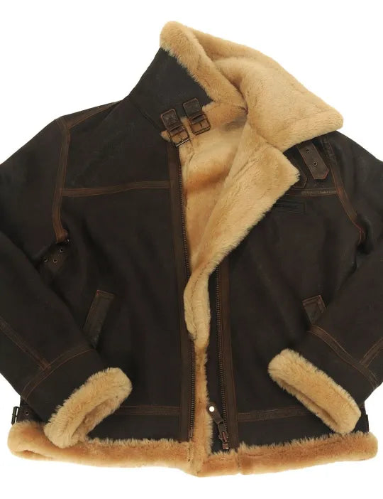 Classic Bomber Jacket – Suede-Style Zip-Up Men’s Outerwear for Warmth
