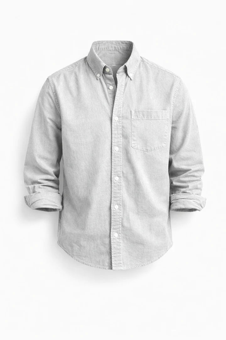 Men’s Button-Up Shirt – Classic Long Sleeve Casual Style