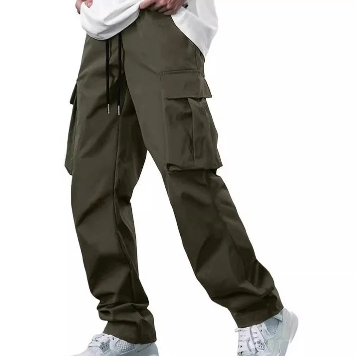 Men’s Cargo Pants – Casual Drawstring Utility Trousers