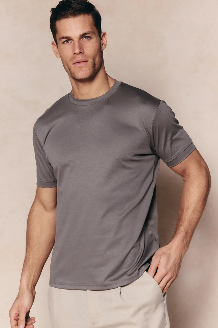 Mercerised T-Shirt – Clean Crew Neck Everyday Tee