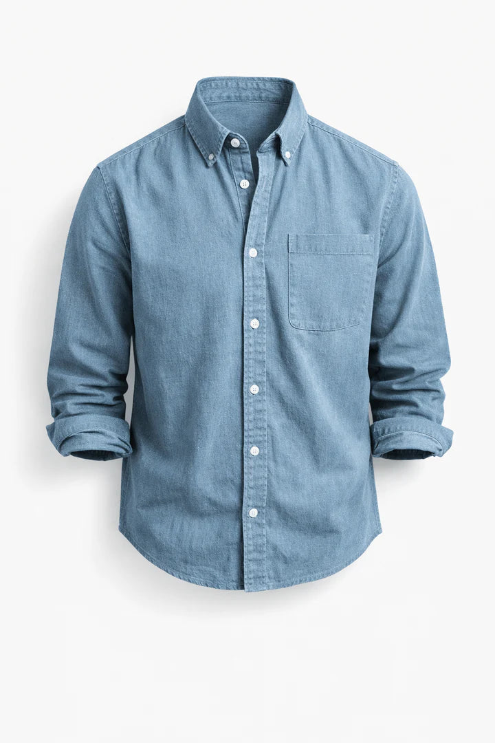 Men’s Button-Up Shirt – Classic Long Sleeve Casual Style