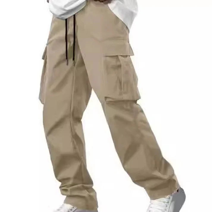 Men’s Cargo Pants – Casual Drawstring Utility Trousers