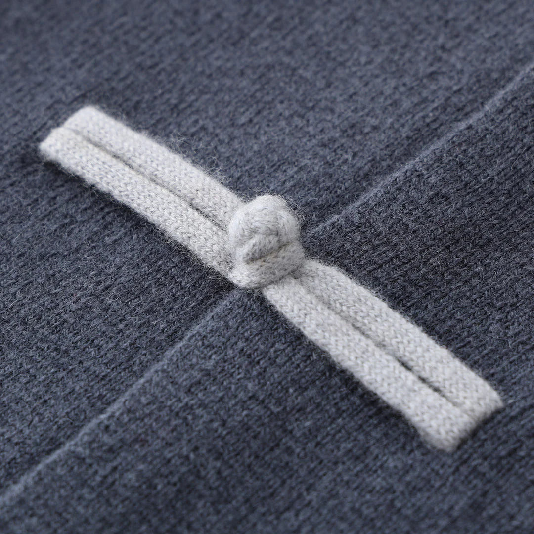 Cashmere-Feel Cardigan – Toggle Button Knit Jacket for Men | Warm & Soft