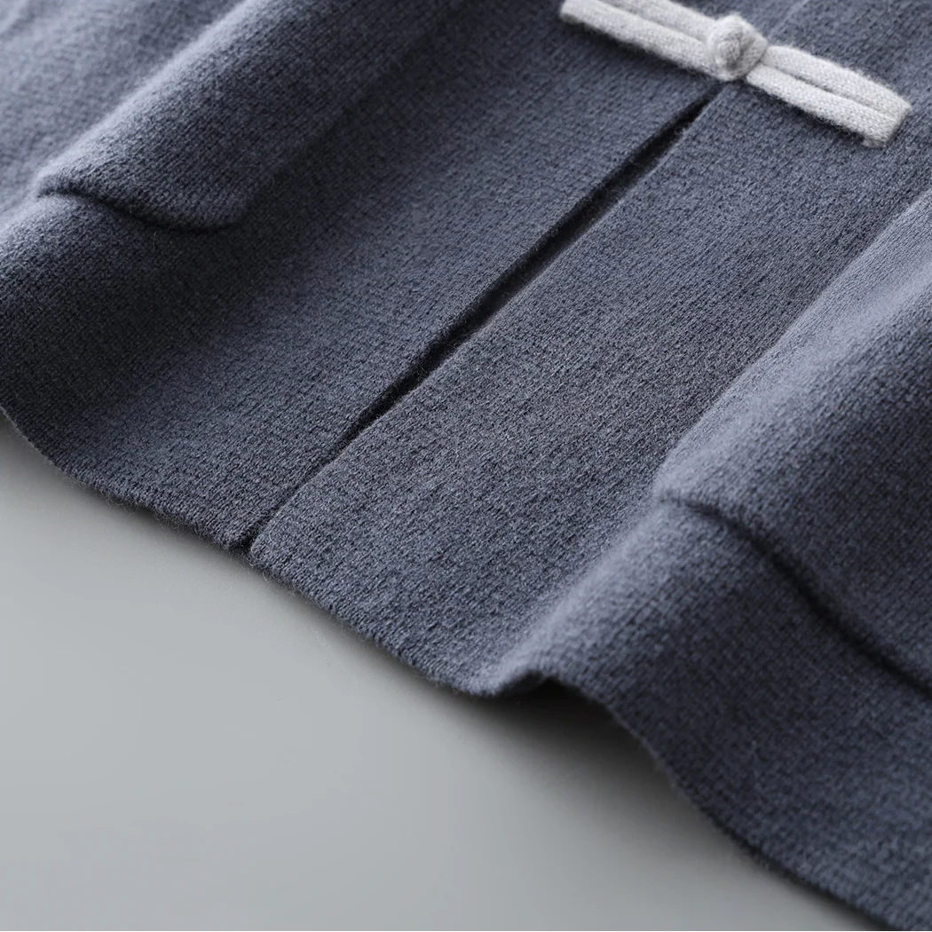 Cashmere-Feel Cardigan – Toggle Button Knit Jacket for Men | Warm & Soft