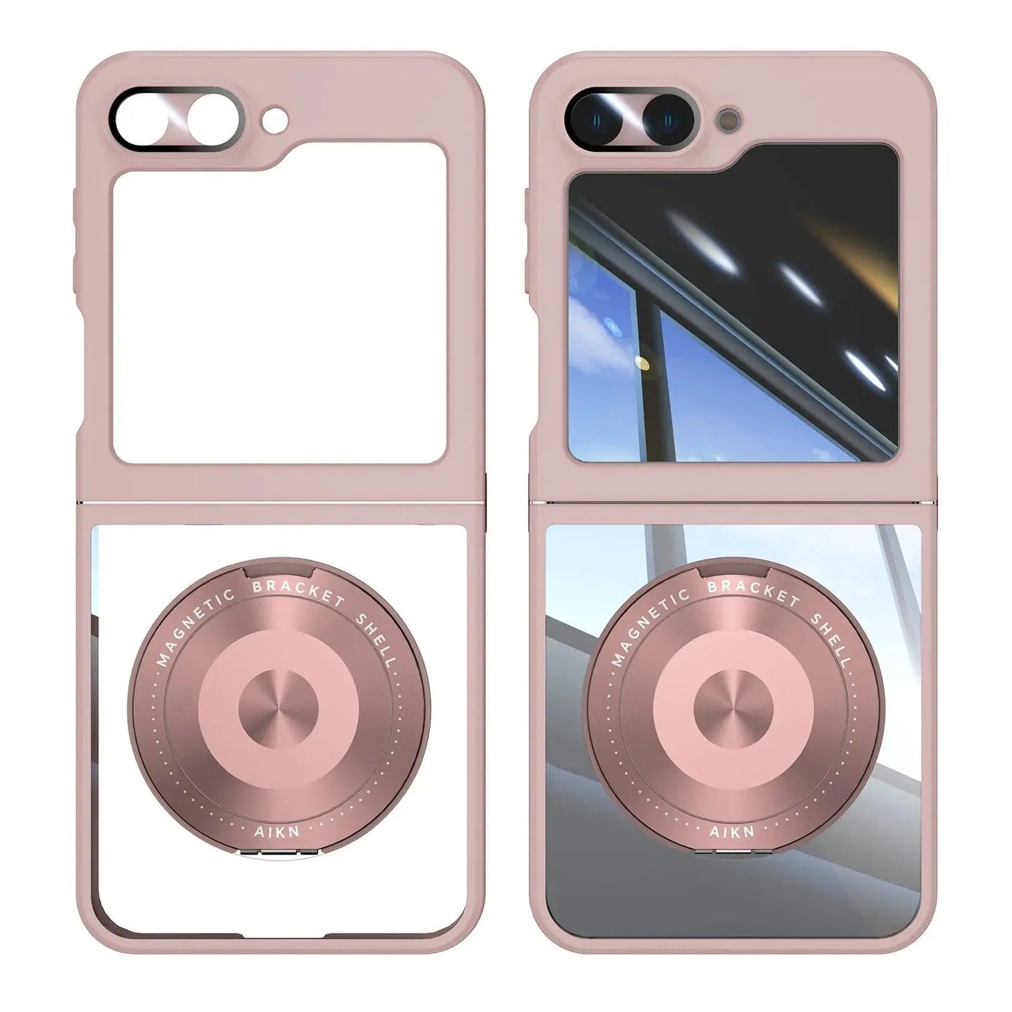 Stylish Metal Wireless Charger Holder Case for Galaxy Z Flip