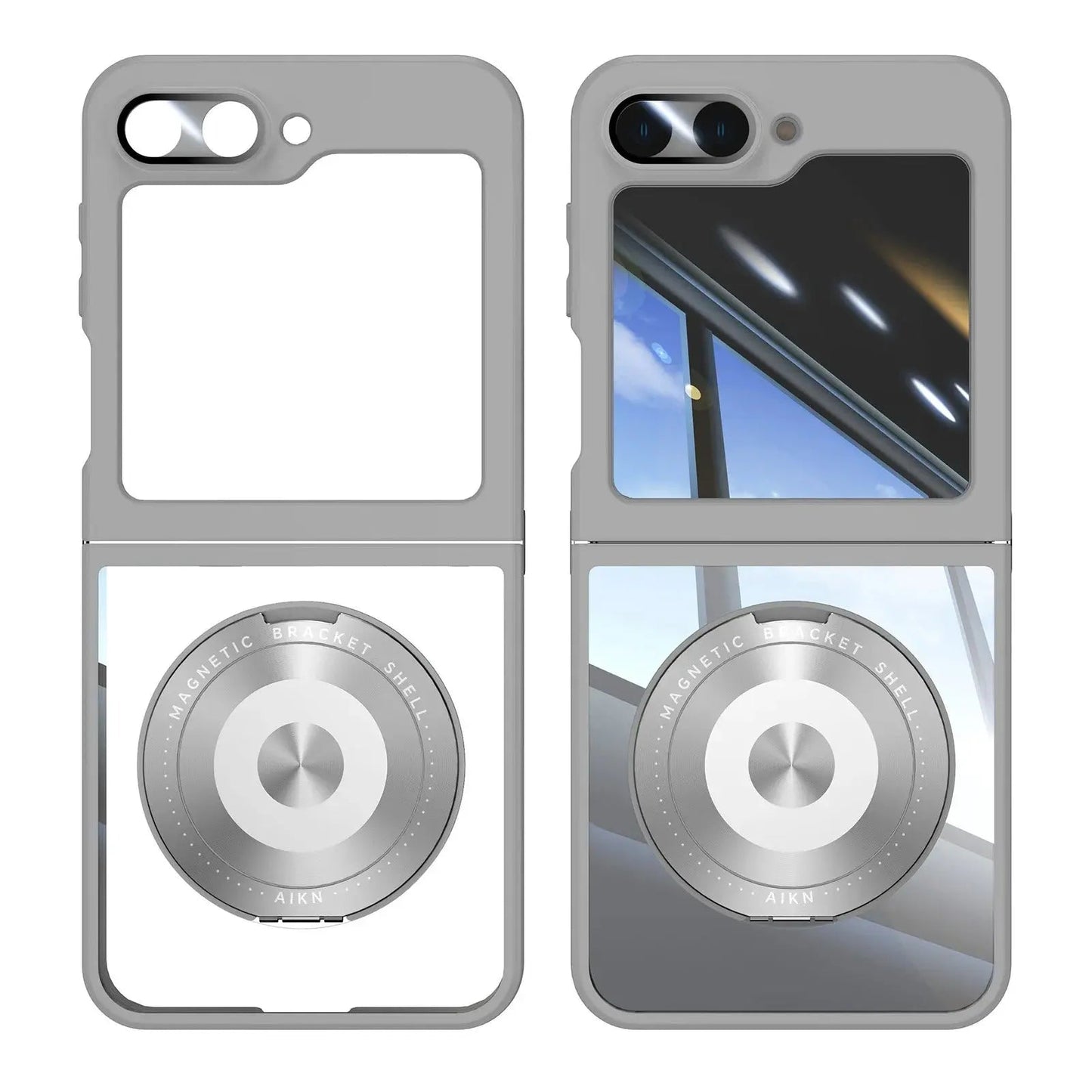 Stylish Metal Wireless Charger Holder Case for Galaxy Z Flip