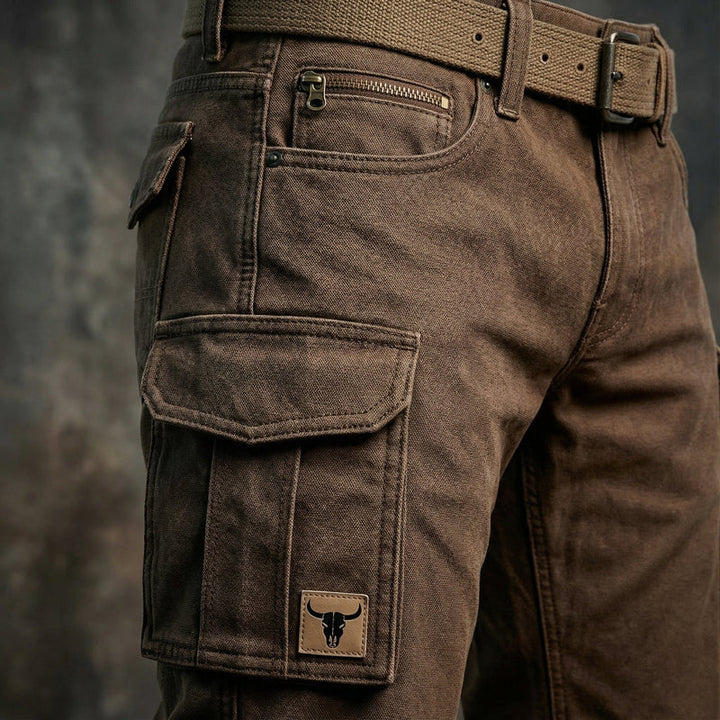 Warm Lined Utility Trousers – Fleece Insulated Winter Cargo Pants for Men