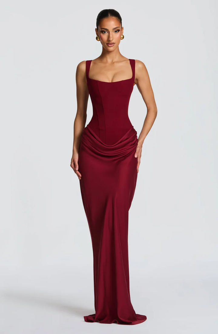 Hourglass Maxi Dress – Figure-Shaping Elegant Silhouette