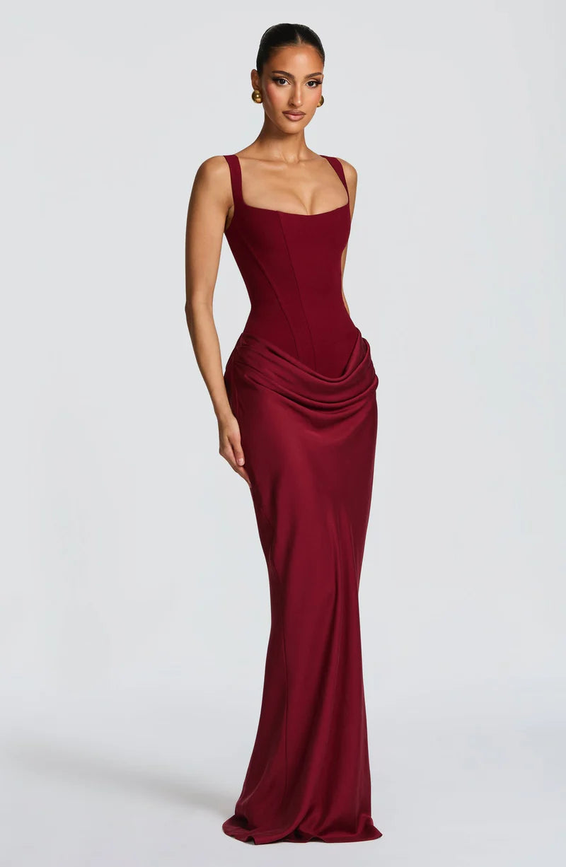 Hourglass Maxi Dress – Figure-Shaping Elegant Silhouette